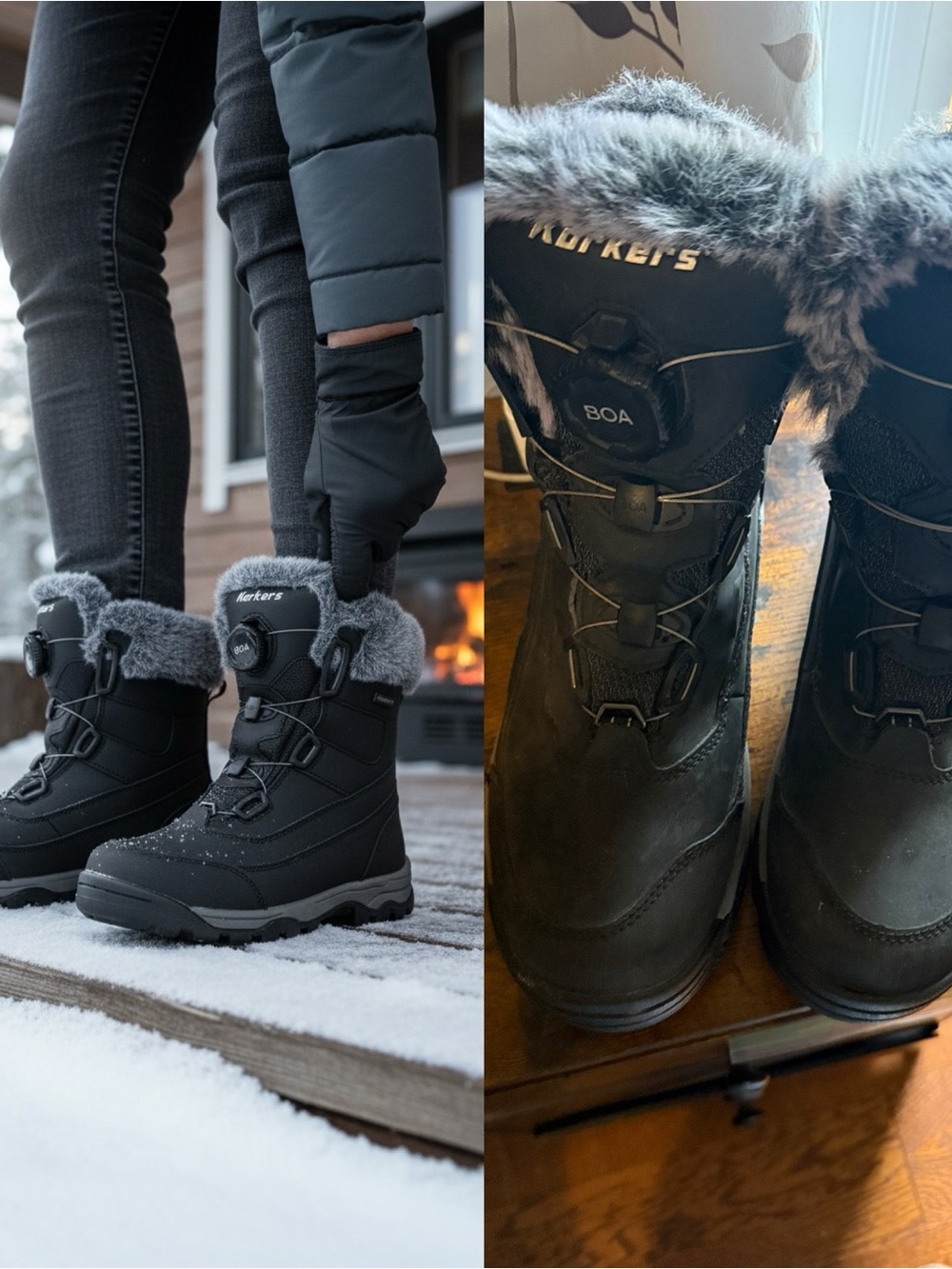 Korkers Snowmageddon Women’s Size 9.5 Black BOA Insulated Snow Boots